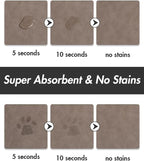 Absorbent Dog Water Mat for Food and Bowl - Image 2