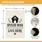 Spoiled Dogs and Their Household Staff Live Here Garden Flag, Double Sided Yard - Image 2