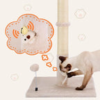 PAWSFANS Cat Scratching Post for Indoor Cats and Kittens, 30inches Tall Sisal - Image 3