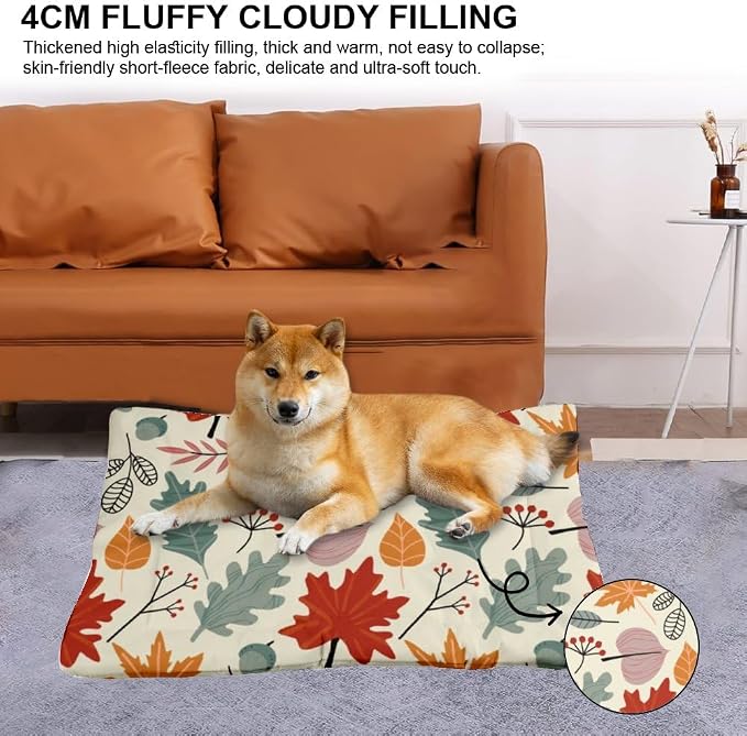 Colorful Leaf Seamless Dogs Beds Dog Bed Anti Slip Bed Mats - Image 2