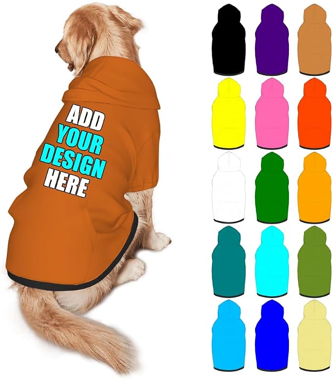 Custom Dog Clothes with Photo Name Logo Personalized Dog Sweaters by Mynvzrk