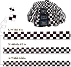 Roses&Poetry Dog Collar with Colourful Checkered Patterns, Adjustable Durable - Image 8