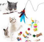 MIBOTE 28Pcs Cat Toys Kitten Toys Assorted, Cat Tunnel Catnip Fish Feather - Image 2