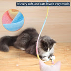 LASOCUHOO Interactive Cat Wand Toys Interactive Cat Teaser Wand String Ribbon - Image 3