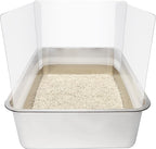 4PCS Cat Litter Box Pee Shields, Transparent Easy Clean Splash Guard by Allcomersarefriends