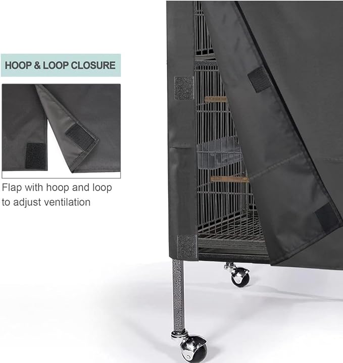 Bird Cover for Cage, Breathable Black Out Lightweight Washable Dust Proof Hood - Image 7