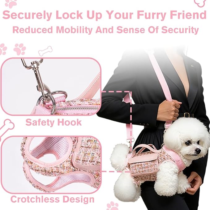 Dog Lift Harness Backpack for Small Dogs Cats, Adjustable Straps Dog Sling - Image 2