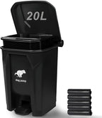 Dog Poop Trash Can Outside, 20L/5Gallon Pedal and Removable Inner Waste Bin by UPPCASIR