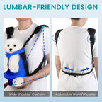 Dog Backpack Carrier, Adjustable Pet Front Carriers, Legs Out Carrying Sling - Image 7