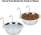 2PCS Kennel Water Bowl Hanging, Stainless Steel Puppy Bowls - Image 4
