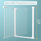Fairy Baby 38" Extra Tall Pet Gate, 29.5"-48.8" Extra Wide Long Baby Gate - Image 9