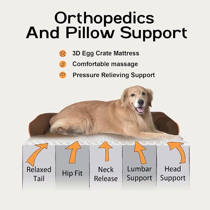 Large Dog Bed Orthopedic Washable - Image 2