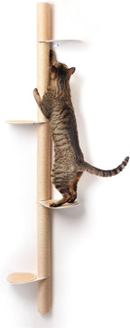 68" Tall Wall-Mounted Cat Tree – Modern Space-Saving Cat Shelf by xympo