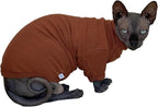 Kitipcoo Sphynx Hairless Cats Shirt Cotton Cat Turtleneck Sweater Pullover - Image 4