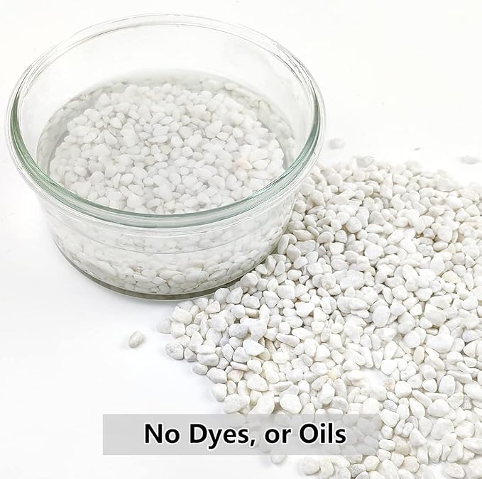 2LB Succulent and Cactus Gravel Pebbles, 1/5 Inch White Natural Decorative - Image 3