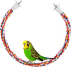 Bird Rope Perches, Parrot Toys 48 inches Rope Bungee Bird Toy - Image 7