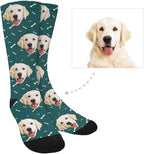 MyPupSocks Custom Personalized Photo Pet Face Socks, Cat and Dog Tracks Paws - Image 3