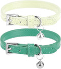 PUPTECK 2 PCS Soft Genuine Leather Cat Kitten Collar by PUPTECK