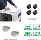 SportPet Designs Plastic Kennels Rolling Plastic Wire Door Travel Dog Crate - Image 6