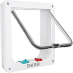 Safety Pet Door with 4 Way Lock, Weatherproof Cat Flap by Lessmon