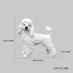 Poodle Statue Outdoor Decorations – Dog Statues Outdoor Standing White Poodle - Image 2