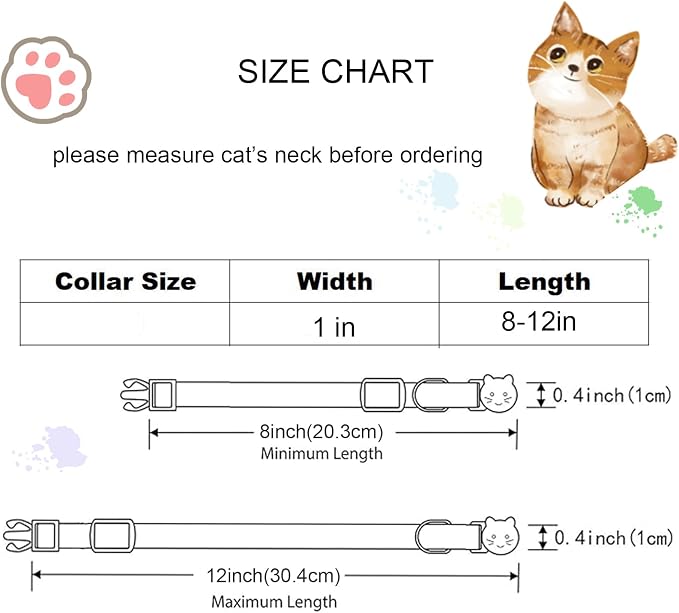 Cat Collar-2 Pack Collars Dinosaur & Shark Cat Collar Breakaway - Image 7