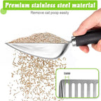 Cat Litter Scoop -Stainless Steel Cat Litter Scoop-Sturdy Mesh Scooper - Image 2