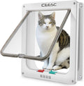 CEESC Extra Large Cat Door, Weatherproof, ABS Material, 4-Way Locking Flap by CEESC