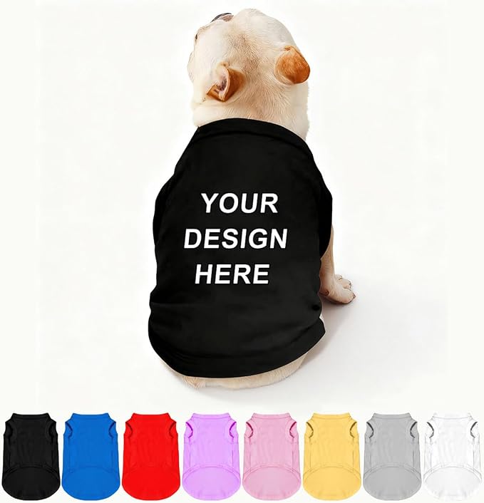 Custom Dog Clothes Shirts for Small Large Dogs Breathable Pet Shirt Customized by Plmoknijb