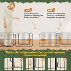 Yaheetech Expandable Dog Playpen, 16 Panel 20 inch Puppy Playpen - Image 7