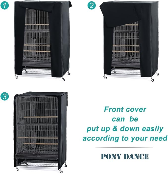 PONY DANCE Pets Product Universal Birdcage Cover Blackout & Breathable Birdcage - Image 3