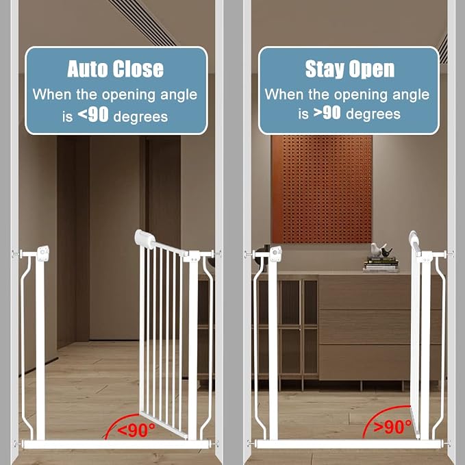 29-34 Inch Wide Baby Gate for Stairs Dog Gate Indoor Pressure Mounted No Drill - Image 5