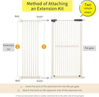 Lumizone Extra Tall Pet Gate 55.12" High Pressure Mounted 16.73" Wide Extension - Image 4