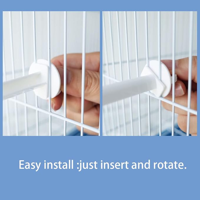 8 Canary Finch Budgie Bird Cage Universal Plastic Stand Perches Holders（5.7 - Image 7