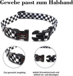 Roses&Poetry Dog Collar with Colourful Checkered Patterns, Adjustable Durable - Image 3