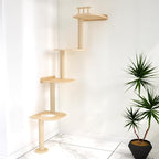 Wall-Mounted Tall Cat Tree Cat Scratching Post, Space Saving Floor to Ceiling - Image 5
