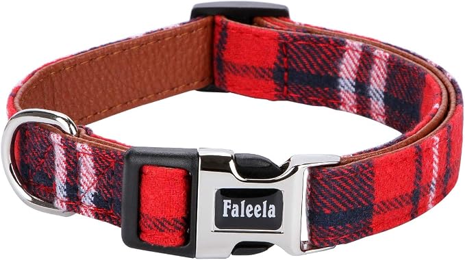 Faleela Soft &Comfy Bowtie Christmas Dog Collar, Detachable and Adjustable Bow - Image 4