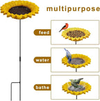 MIXXIDEA Sunflower Bird Feeder Baths - Image 2