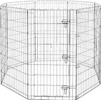 Amazon Basics Foldable Metal Indoor/Outdoor Dog Playpen, Octagonal Exercise Pen by AmazonBasics
