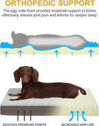 KSIIA Orthopedic Dog Crate Bed Waterproof Dog beds - Image 2