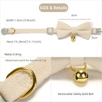 Soft Corduroy Cat Collar, Plaid Pattern, - Image 9