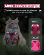 FAYOGOO Cat Harness and Leash Set | Upgrade Step-in Escape Proof Harness | - Image 5