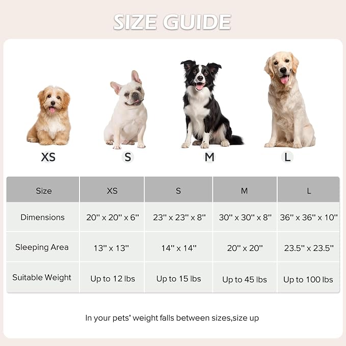 JOEJOY Donut Dog Bed Medium Size Dog, Cute Round Calming Pet Bed - Image 6