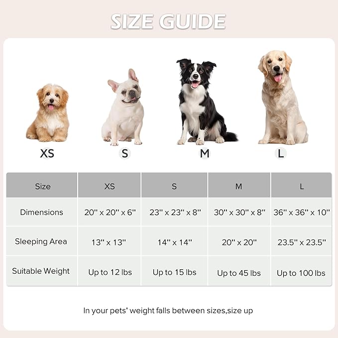 JOEJOY Donut Small Dog Bed, Round Cat Beds - Image 5