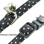 Cat Collar with Bell and Bow Tie, Breakaway Clasp Cute Dots Kitty Kitten - Image 5
