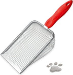Cat Litter Scoop, Sturdy Litter Cleaner Corner Shovel, Stainless Steel Mesh by UMUACCAN