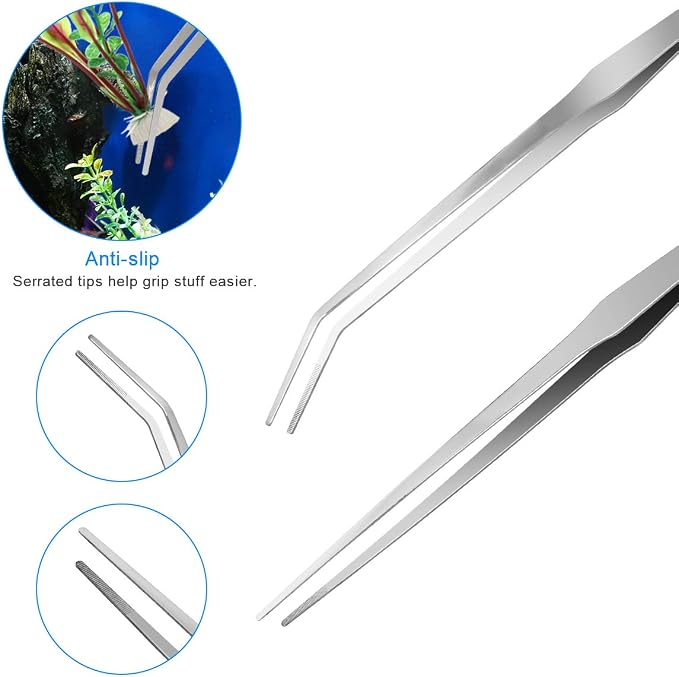 Luxiv Aquarium Aquascape Tools Kit, 6 in 1 A Aquatic Plant Aquascaping Tool - Image 3