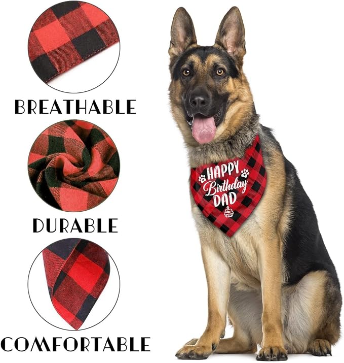 Dog Bandana for Happy Birthday Dad - Image 3