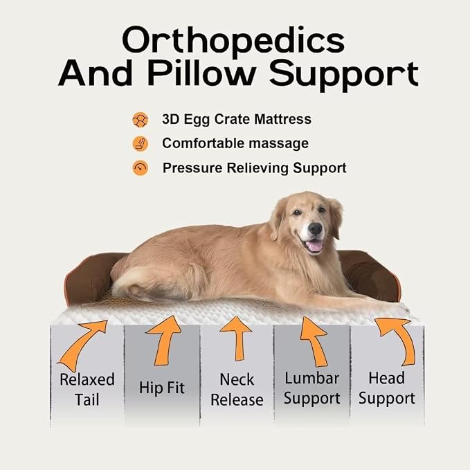 Small Dog Bed Orthopedic Washable Cat Bed Memory Foam Small Couch Sofa Indoor - Image 3