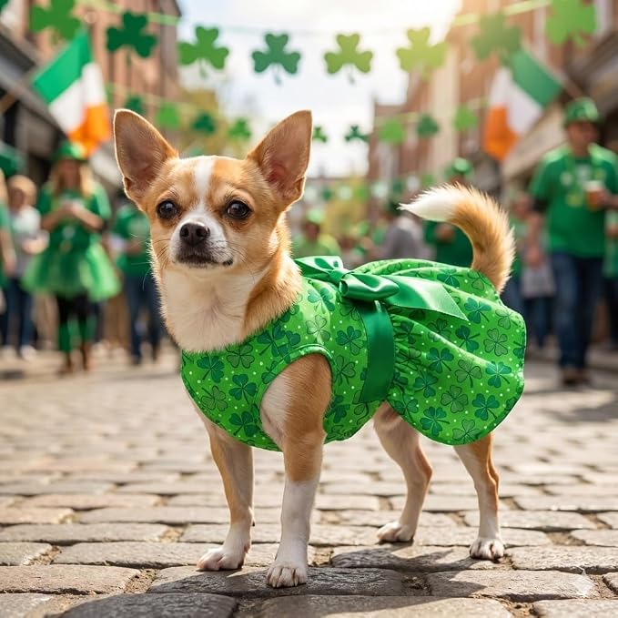 St. Patrick's Day Dog Dress Custom Name Puppy Outfit - Image 7